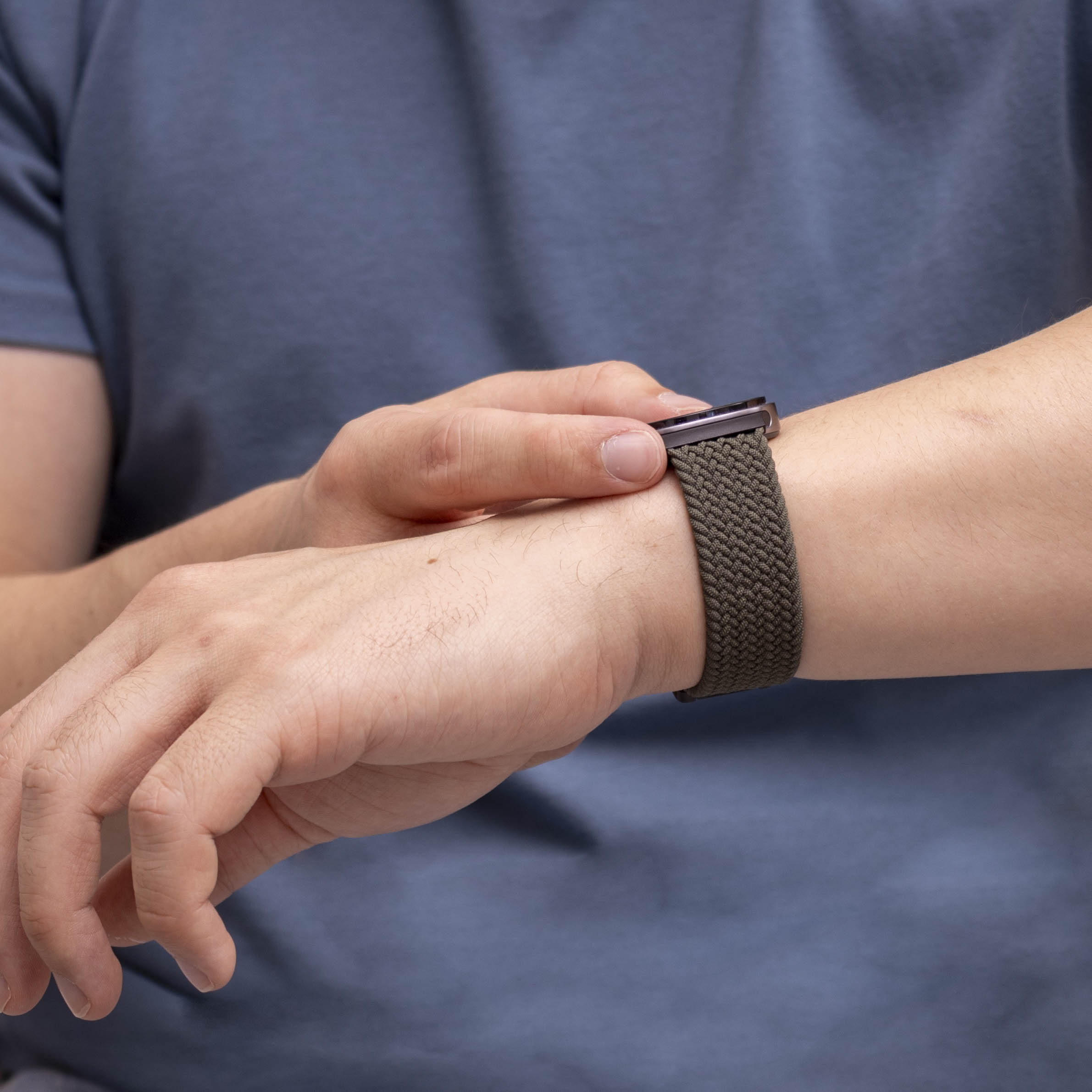 Samsung Galaxy Watch 8 - 44mm Geflochtenes Armband mit P-Schnalle (Grün)