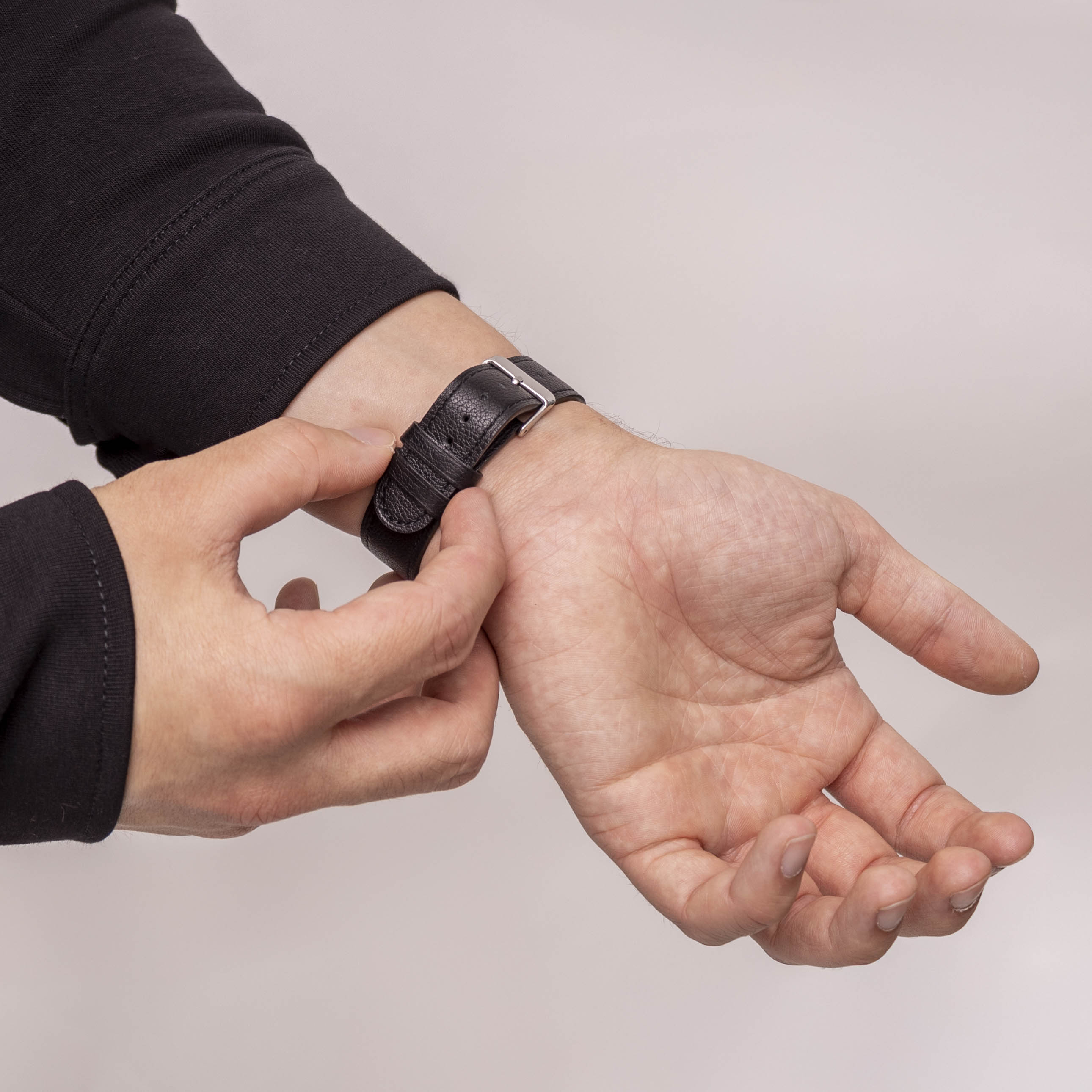 Samsung Galaxy Watch 8 - 40mm Modern Lederarmband (Schwarz)