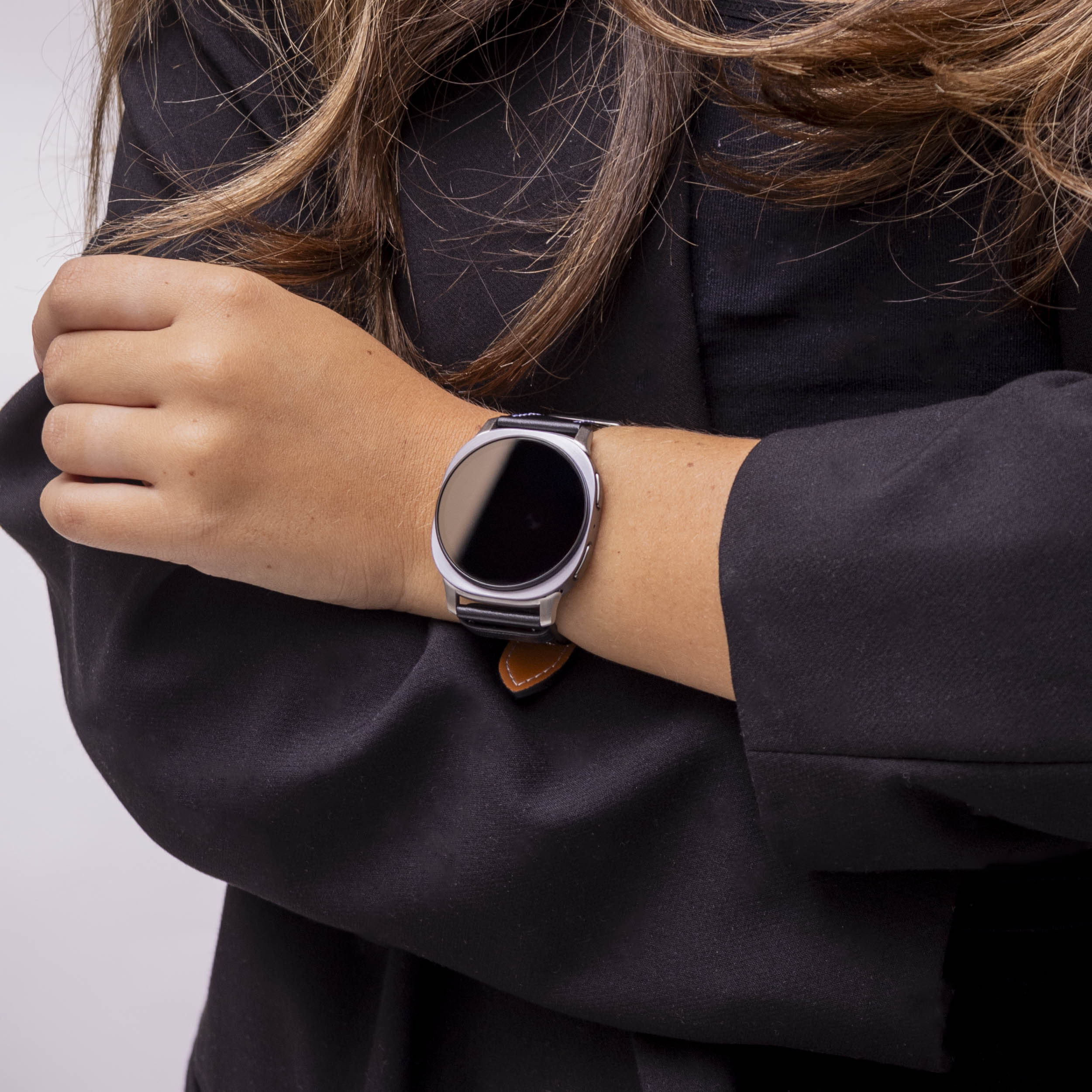 Samsung Galaxy Watch 8 - 44mm Klassisches Lederarmband (Schwarz)