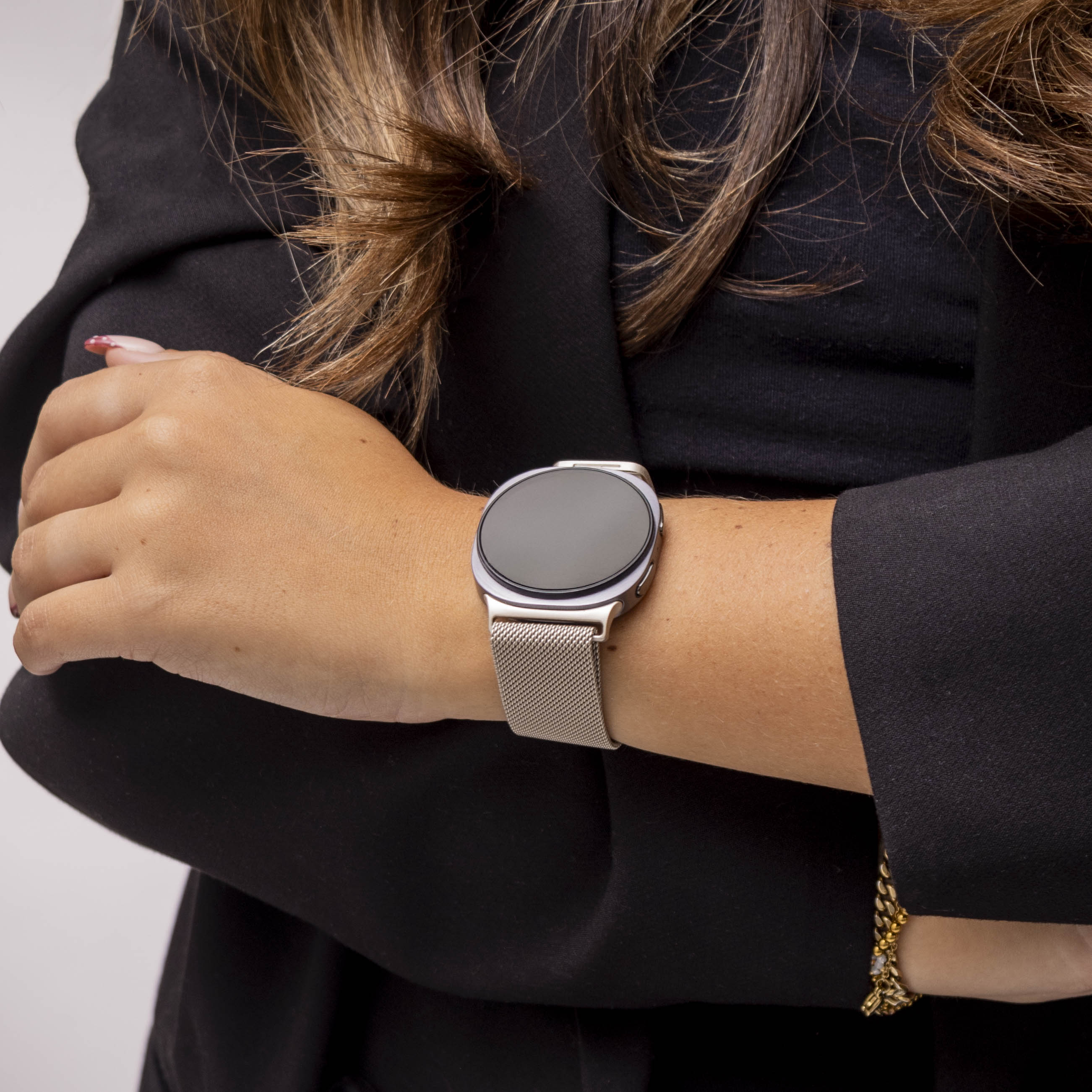 Samsung Galaxy Watch 8 Classic Milanese Strap (Retro Gold)