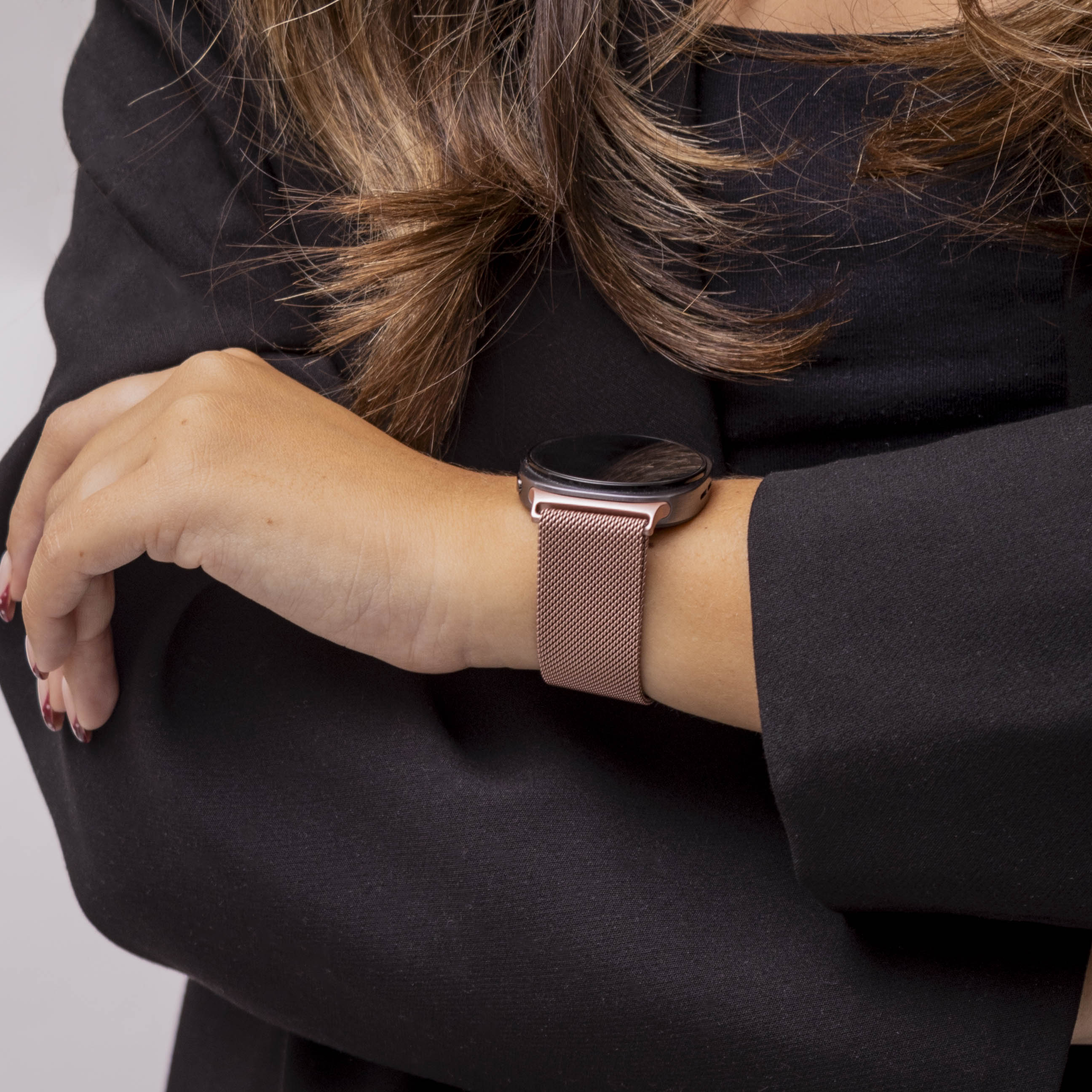 Samsung Galaxy Watch 8 - 44mm Milanese Strap (Rose Pink)