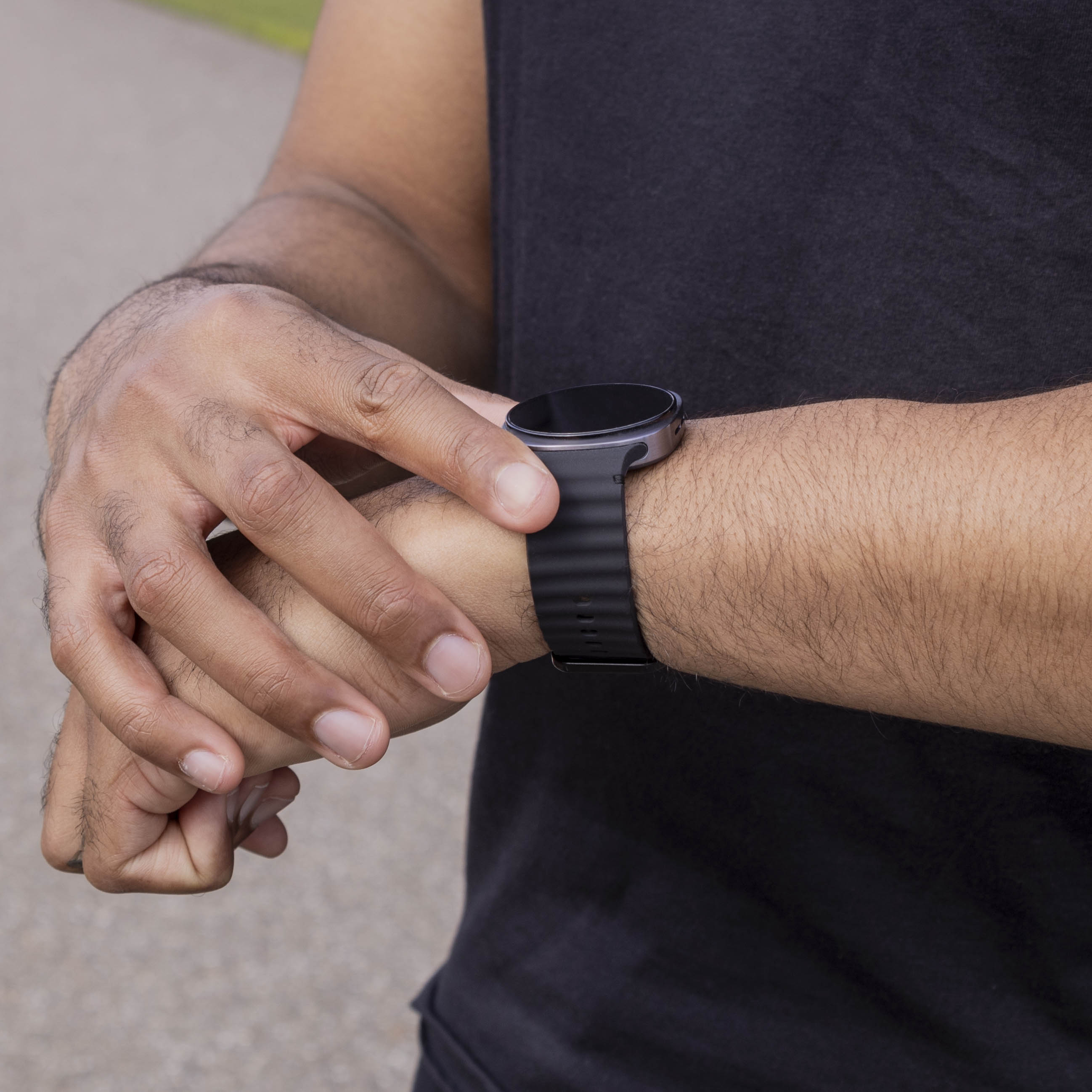 Samsung Galaxy Watch 8 - 40mm Wave Silikonarmband (Schwarz)