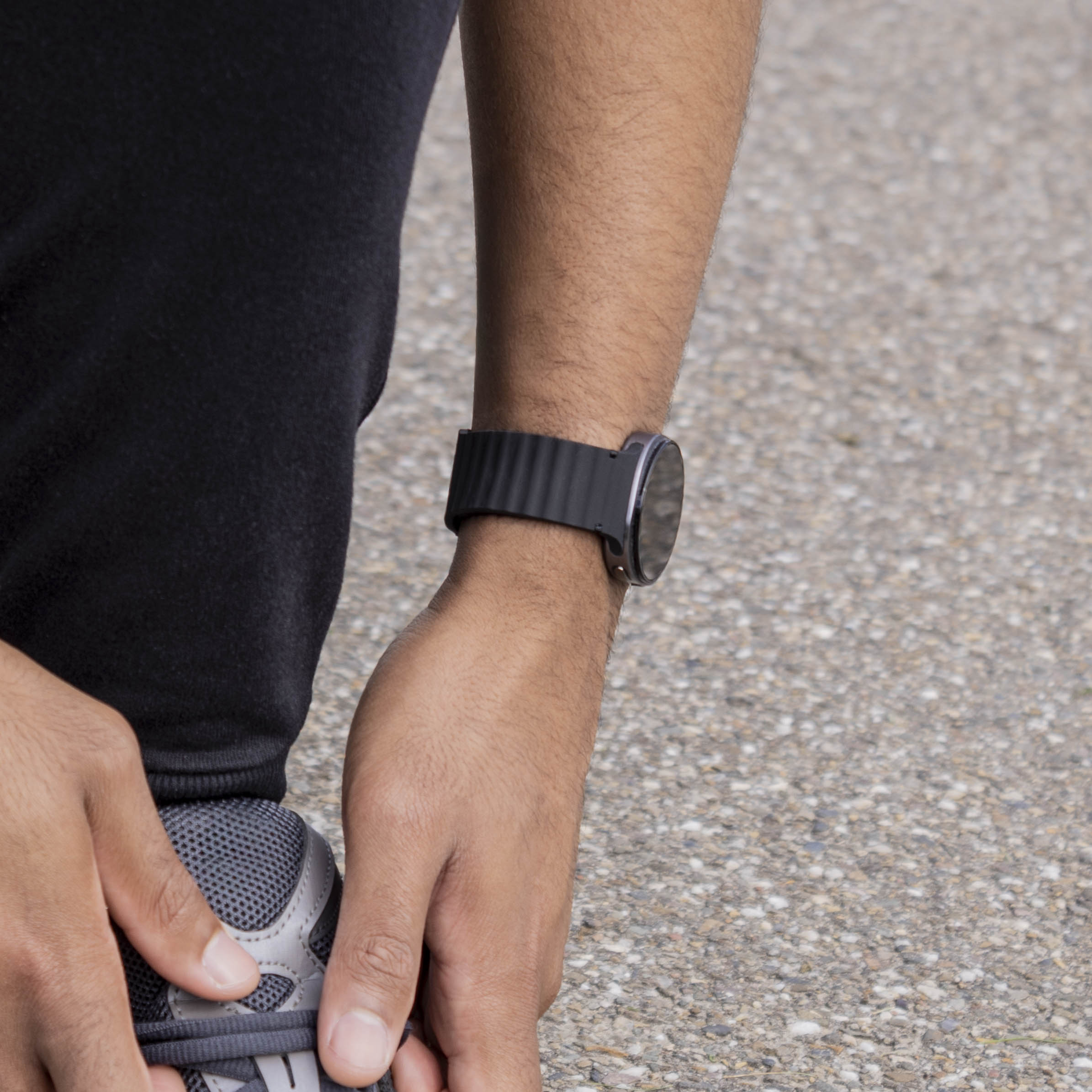 Samsung Galaxy Watch 8 - 40mm Wave Silikonarmband (Schwarz)