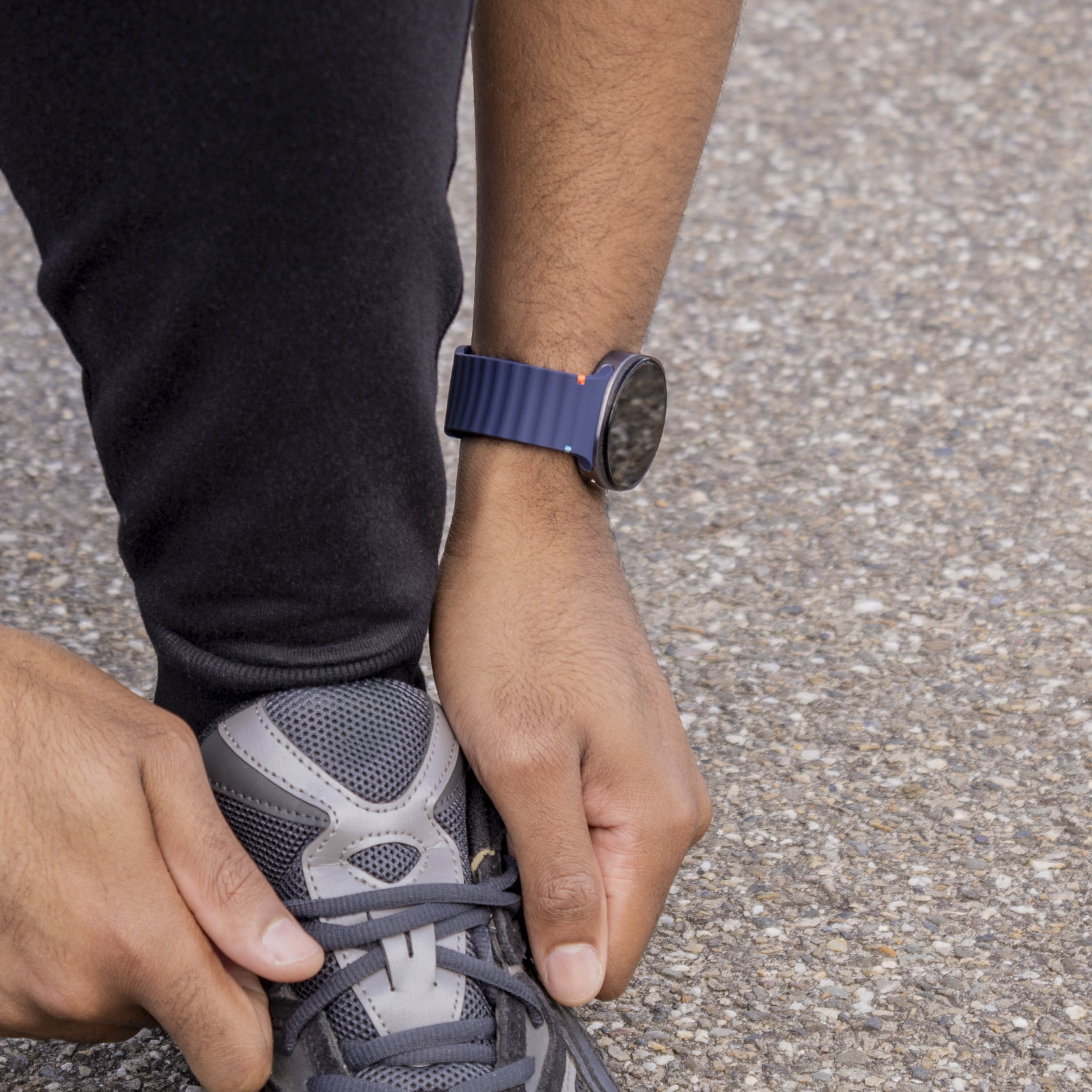 Samsung Galaxy Watch 8 - 40mm Wave Silikonarmband (Dunkel Blau)