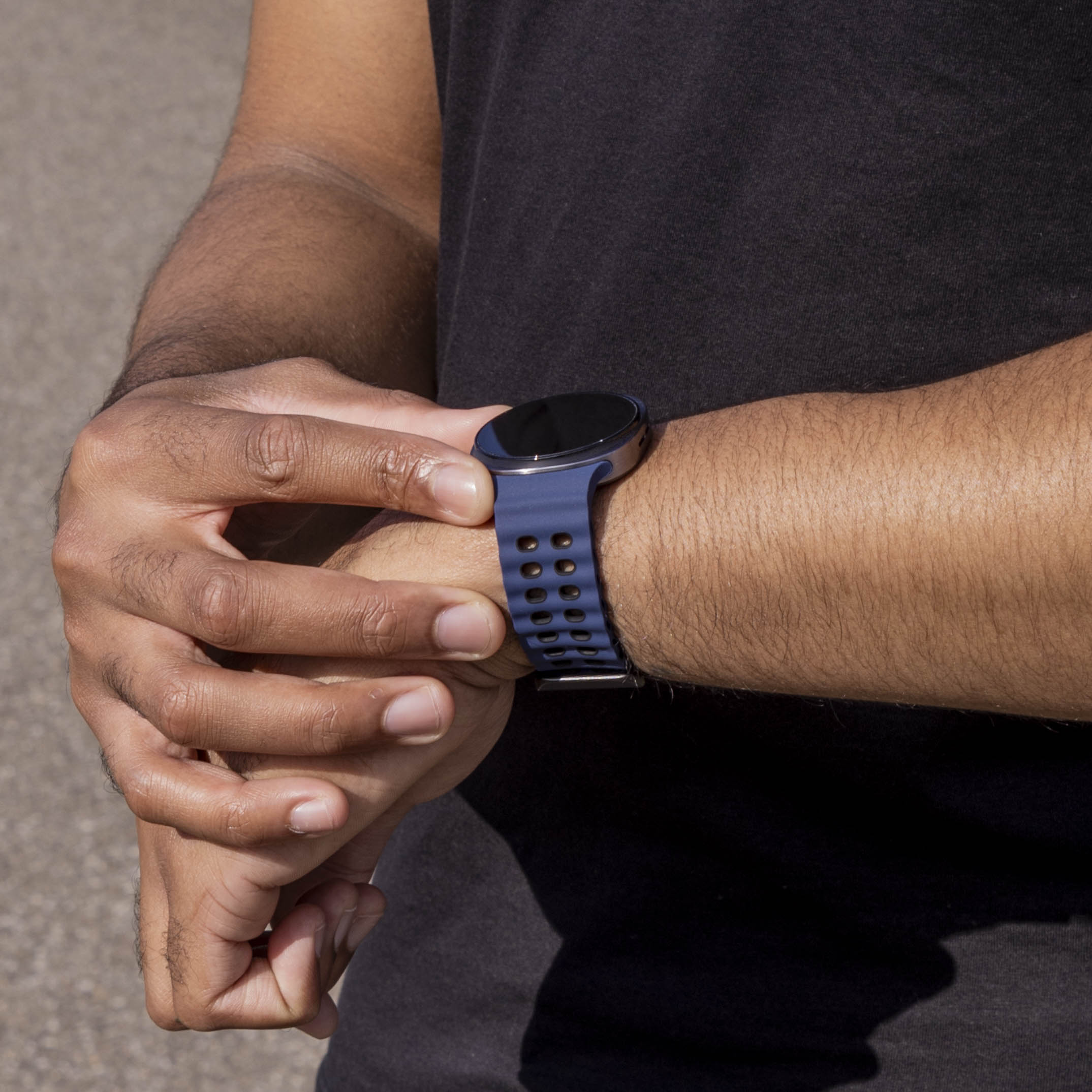 Samsung Galaxy Watch 8 - 44mm Ocean Armband (Blau/Schwarz)