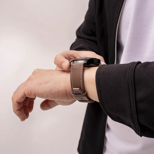 ICE Smart TKS Rectangular 1.41 Leather Strap 'One Push' (Dark Brown)