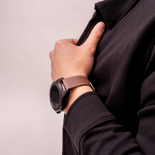 Amazfit GTR 2 'One Push' Leder-Armband (dunkelbraun)