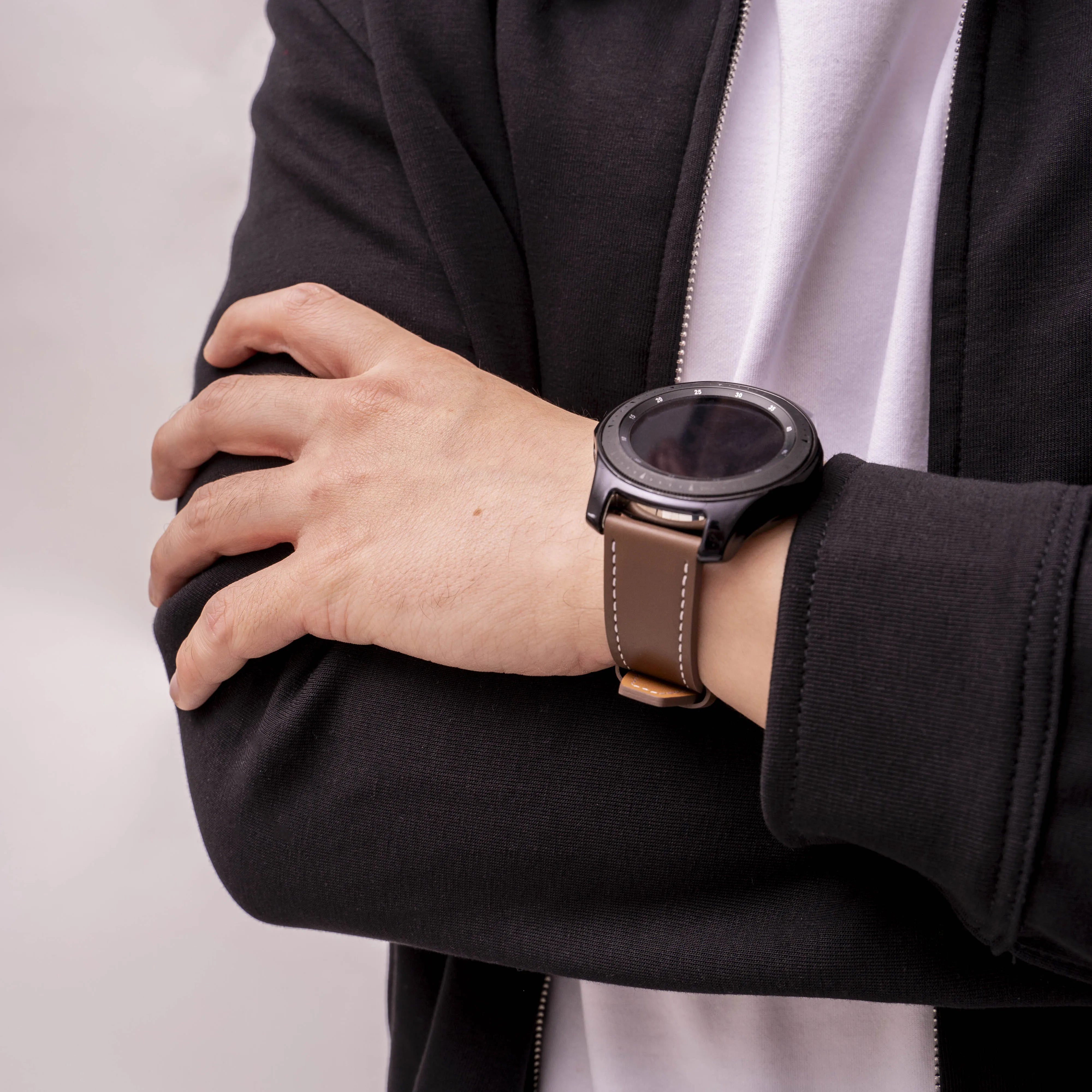 Oppo Watch x2 'One Push' Leder-Armband (dunkelbraun)