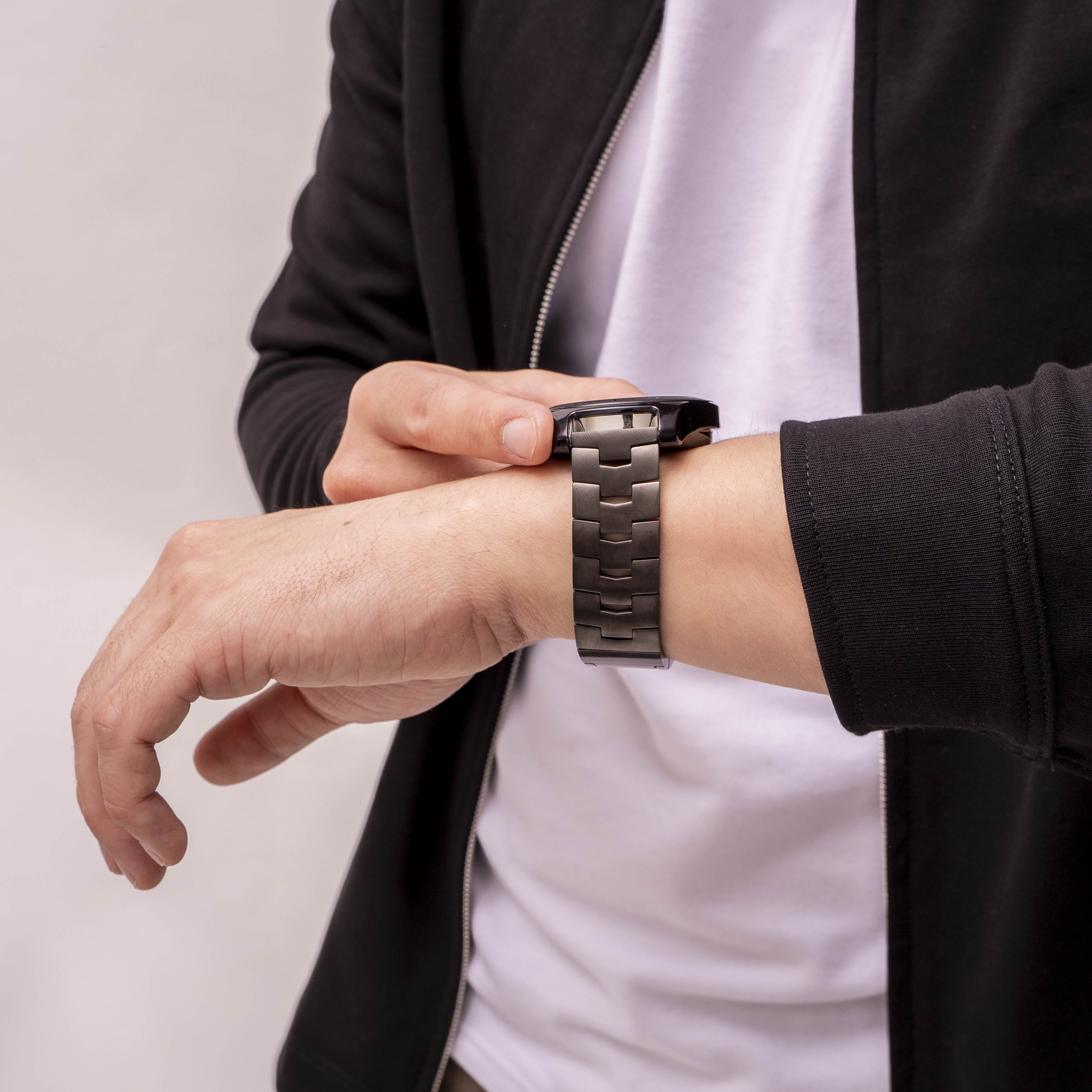 Huawei Watch GT 5 - 46mm Gebürstetes Titanarmband (flacher Verschluss) (Graphit)