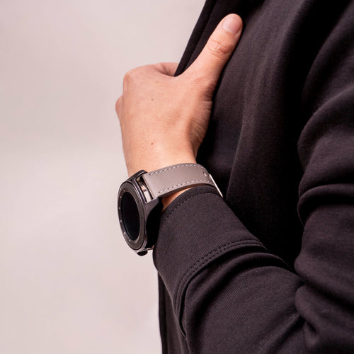 Amazfit GTR 2 'One Push' Leder-Armband (grau)