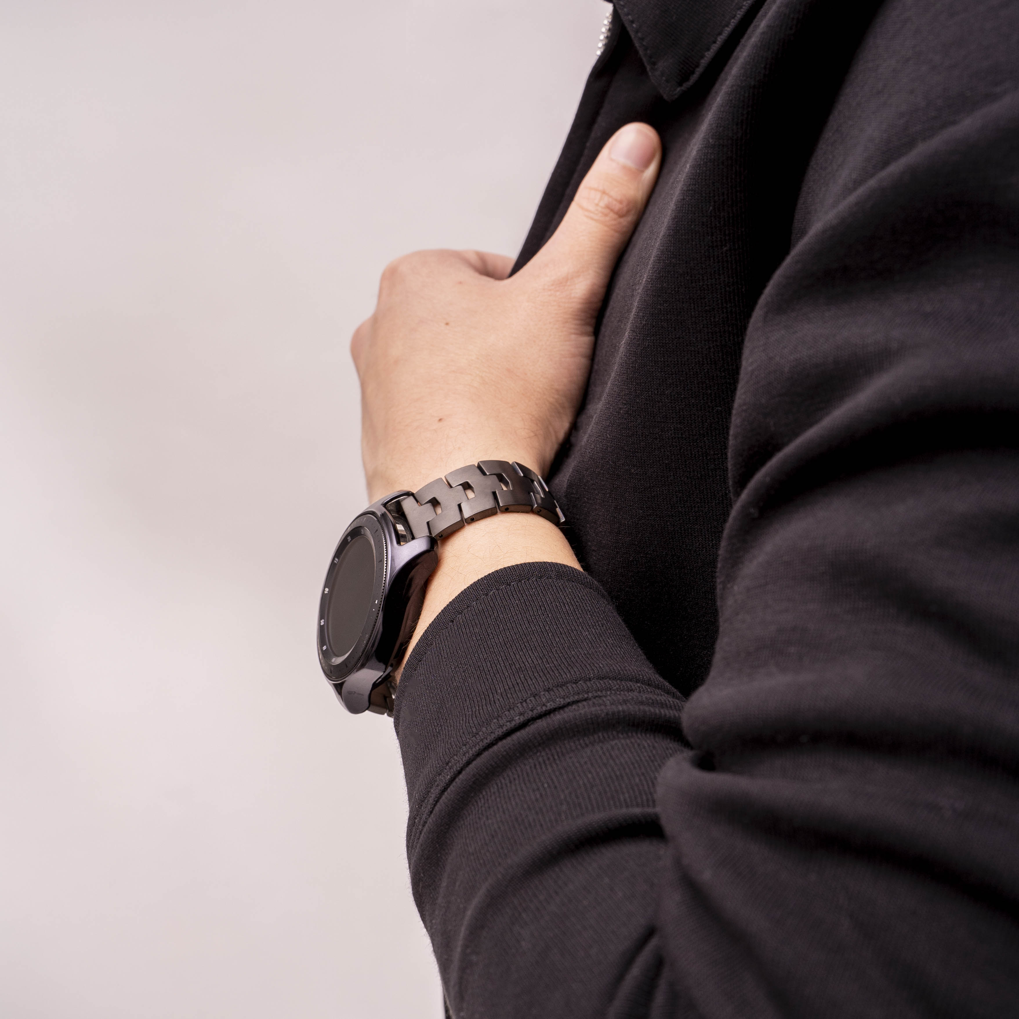 Amazfit GTR 3 (Pro) Titan 'Grain' Armband (flacher Verschluss) (Graphit)