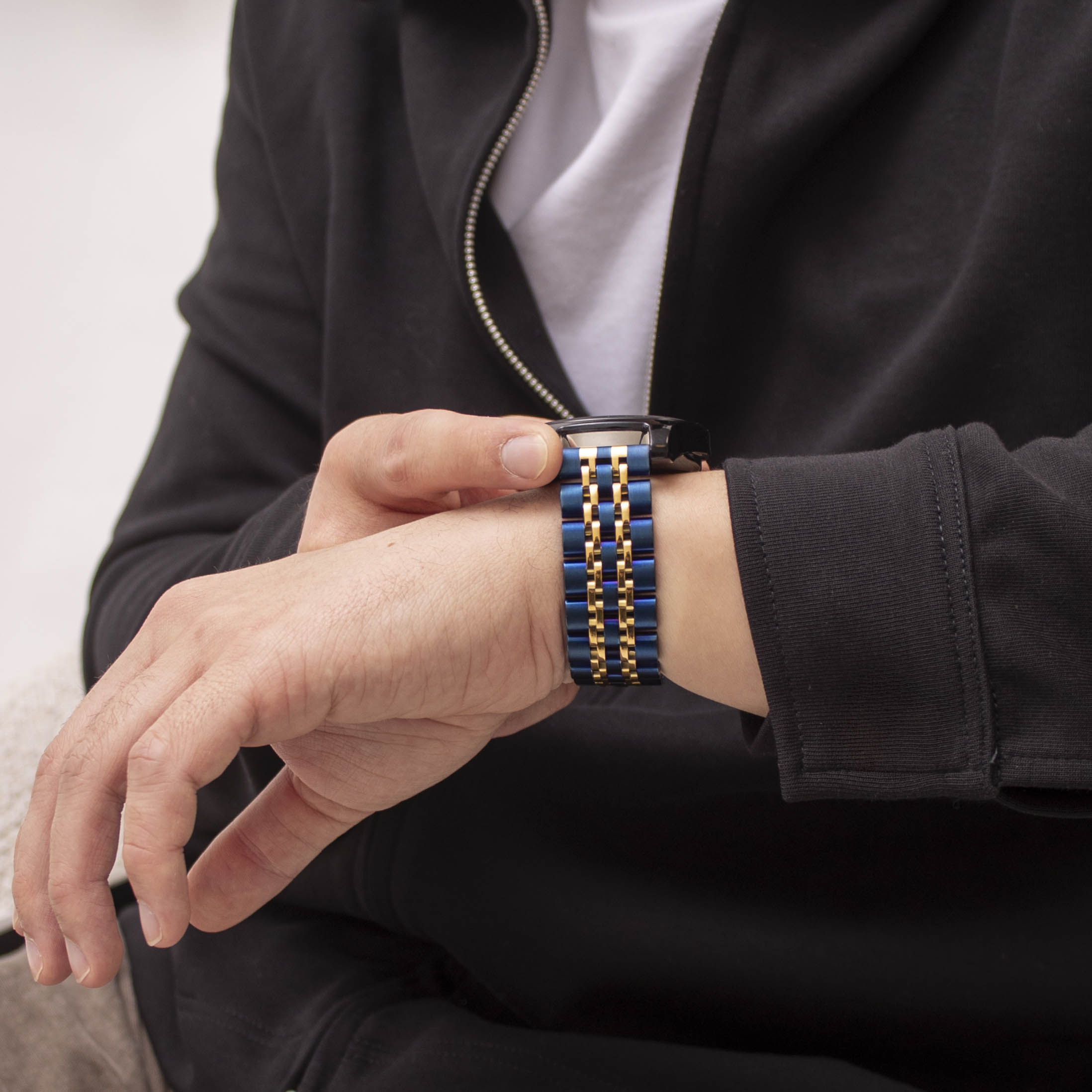 Fossil Gen 5 Duo Gliederarmband (Blau/Gold)