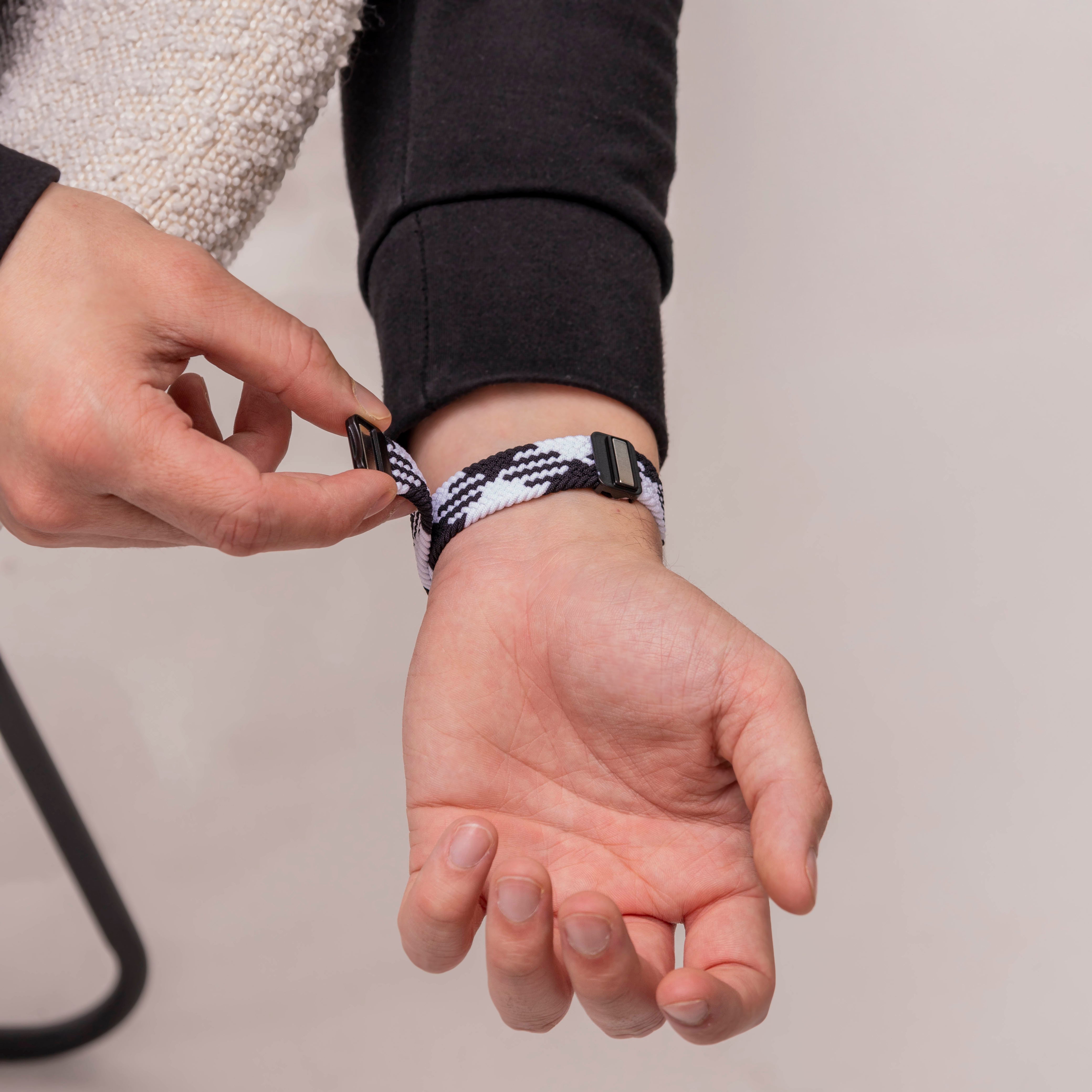 Huawei Band 8 Geflochtenes Armband (Mandala Schwarz)