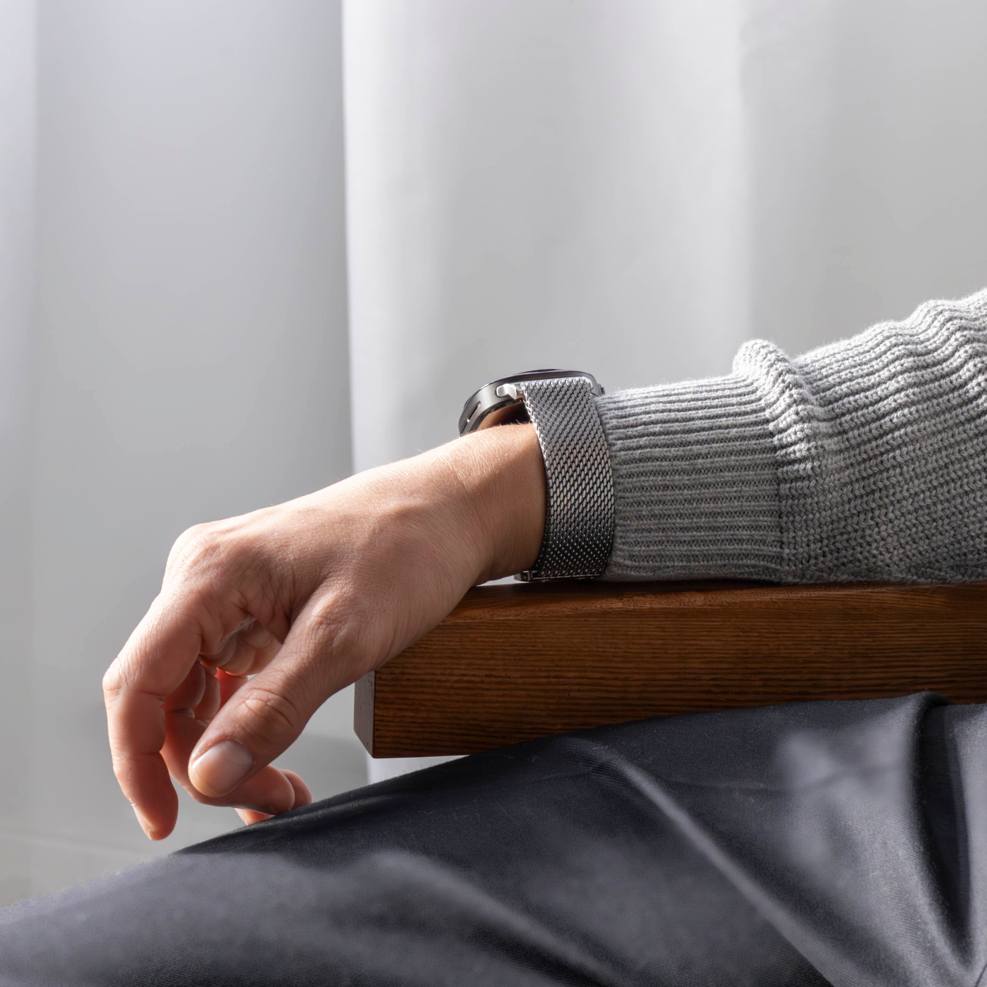 Samsung Galaxy Watch Ultra Milanese-Armband mit P-Schnalle (Titan)