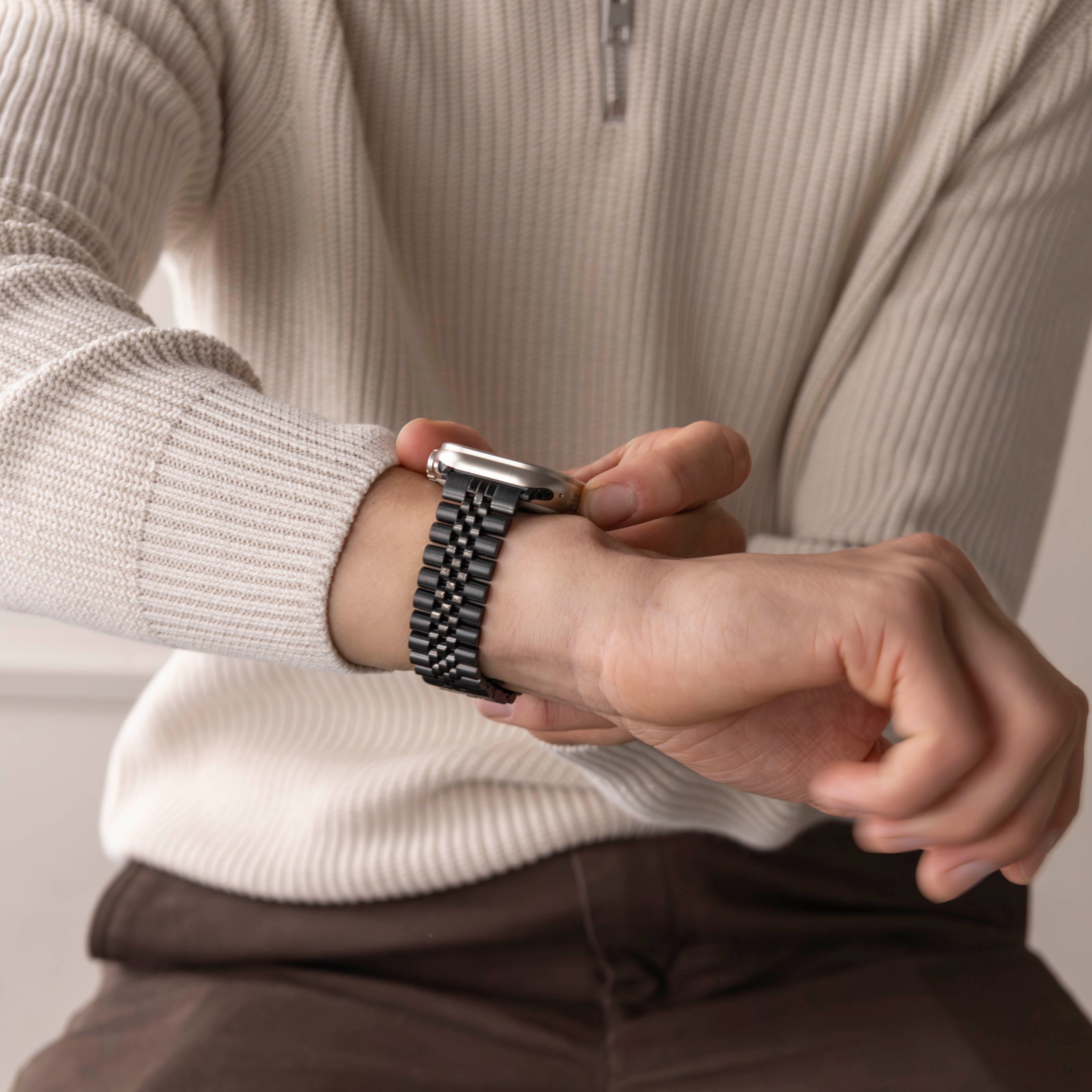 Apple Watch Jubilee Stahlband (Schwarz)