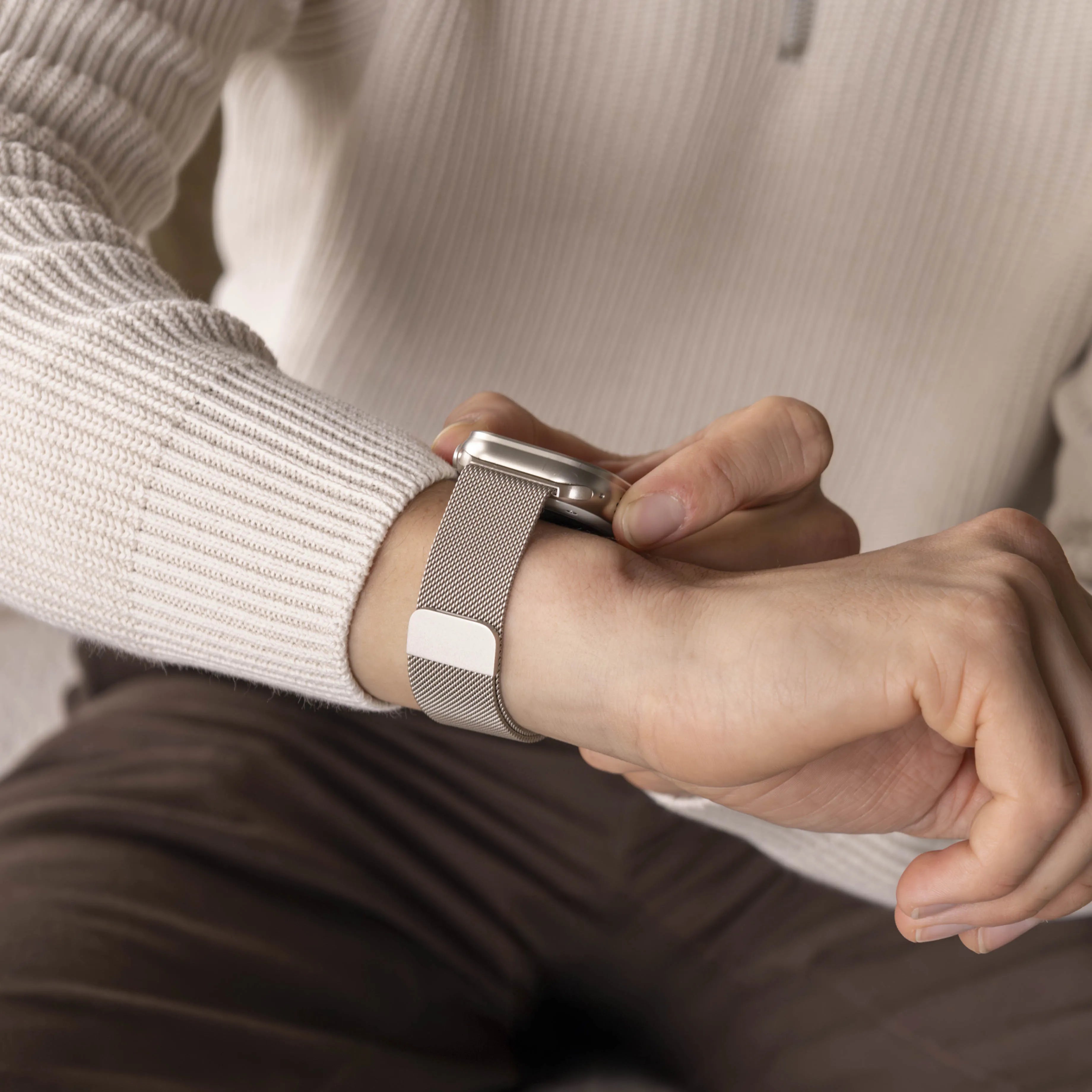 Apple Watch Milanese-Armband (Polarstern)