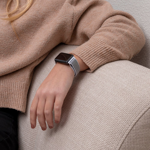 Samsung Galaxy Fit 3 Nylonarmband (Weiß-Grau)