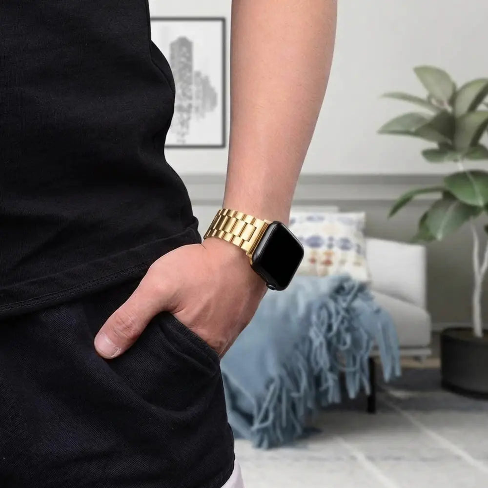 Bandz Apple Watch stalen band 'Classic' (goud)