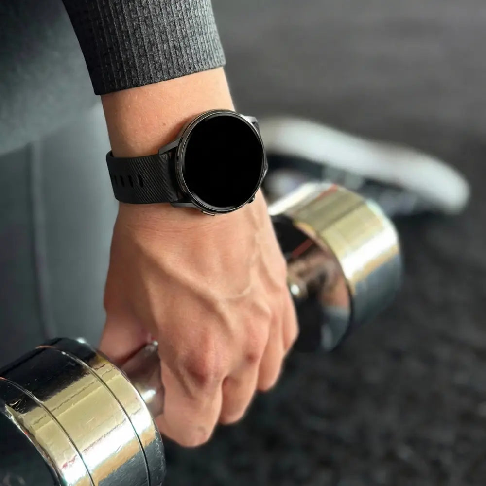 Bandz Garmin Venu 3s Silikonarmband 'Deluxe' (Schwarz)
