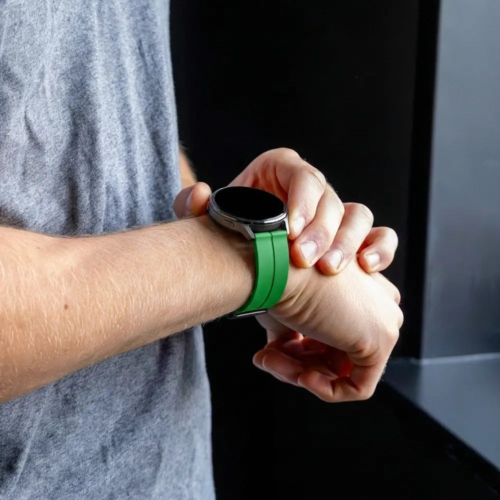 Bandz Garmin Vivoactive 3 Silikonarmband mit D-Schnalle (Grün)