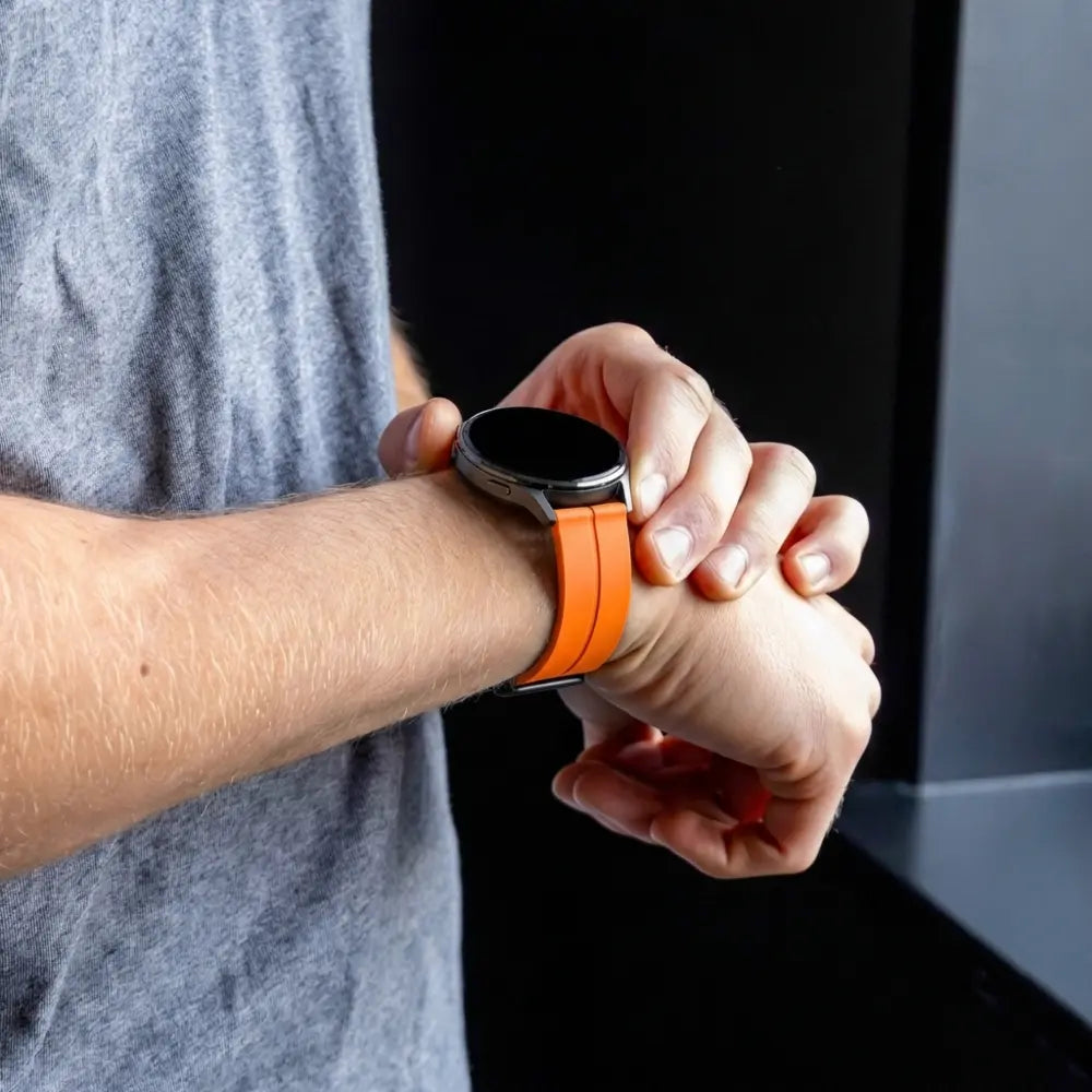 Bandz Garmin Vivoactive 3 Silikonarmband mit D-Schnalle (Orange)