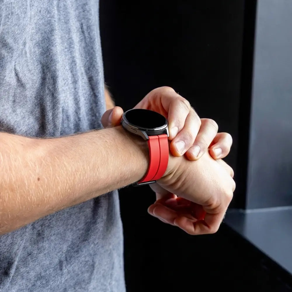 Bandz Garmin Vivoactive 3 Silikonarmband mit D-Schnalle (Rot)