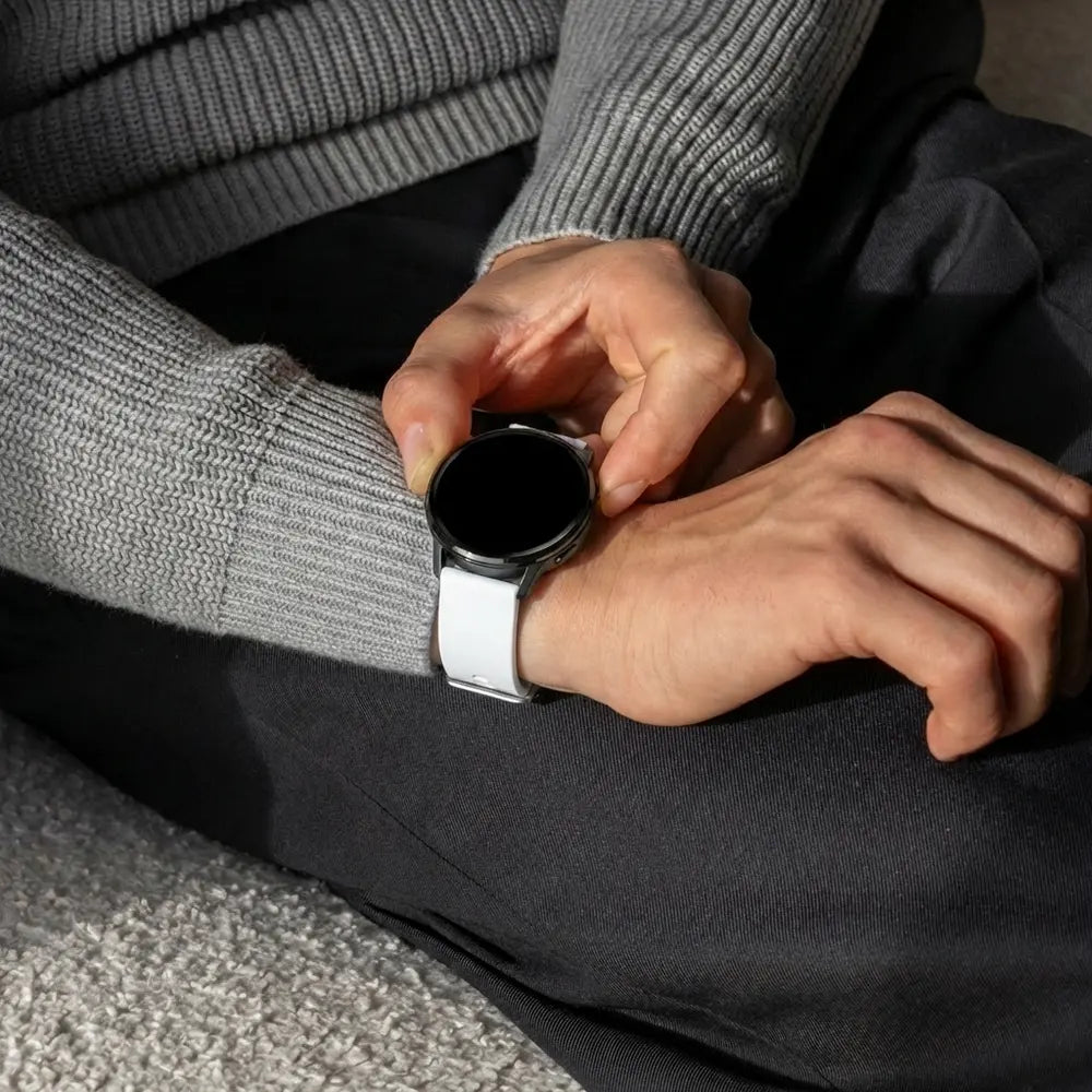 Bandz Garmin Vivomove 3s Silikonarmband 'Classic' (Weiß)