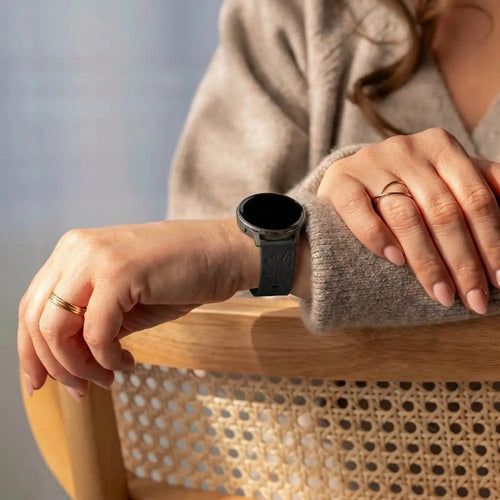 Bandz Garmin Venu 4 - 41mm Silikonarmband 'Leopard' (Schwarz)