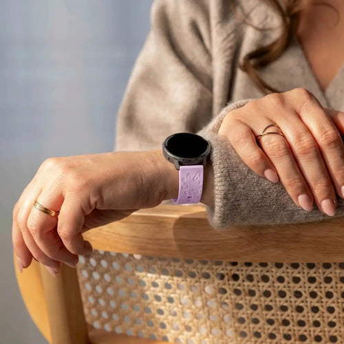 Bandz Garmin Vivoactive 3 Silicone Strap 'Leopard' (Light Purple)