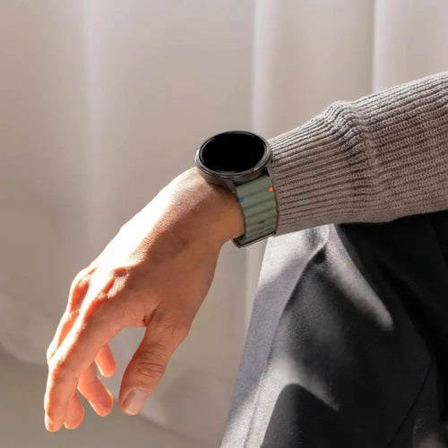 Bandz Garmin Venu 2 Silikonarmband 'Wave' (Armeegrün)