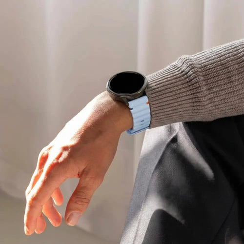 Bandz Garmin Vivoactive 3 Silikonarmband 'Wave' (Hellblau)