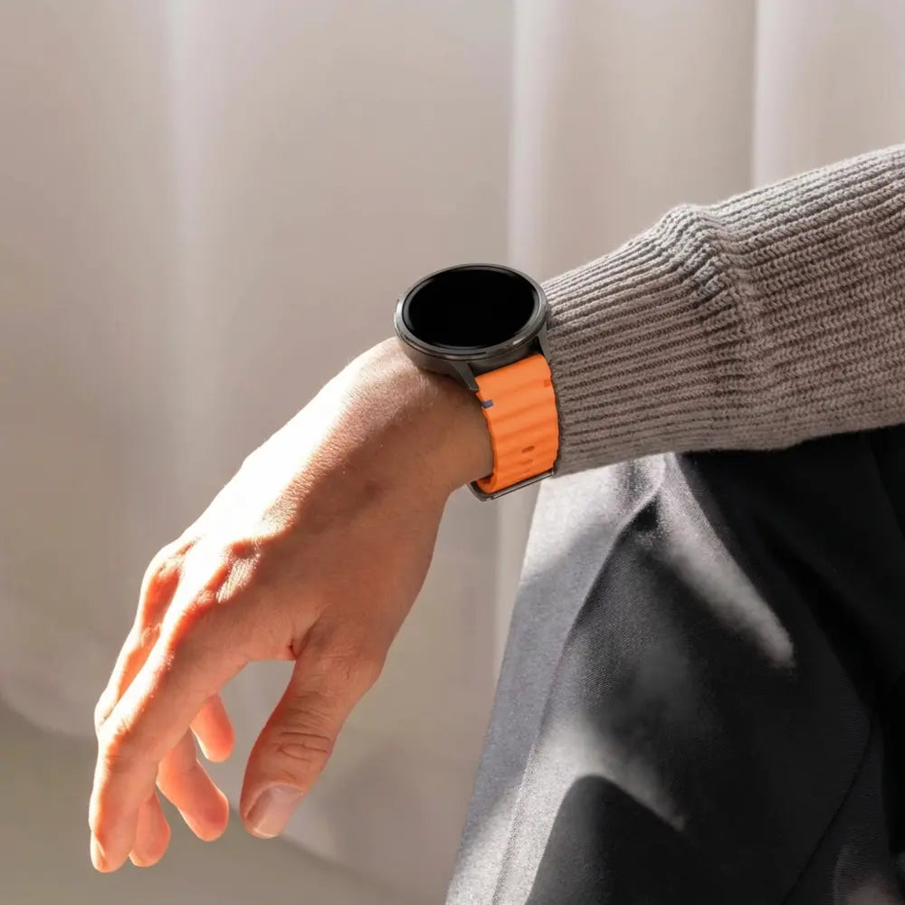 Bandz Garmin Venu 4 - 45mm Silikonarmband 'Wave' (Orange)