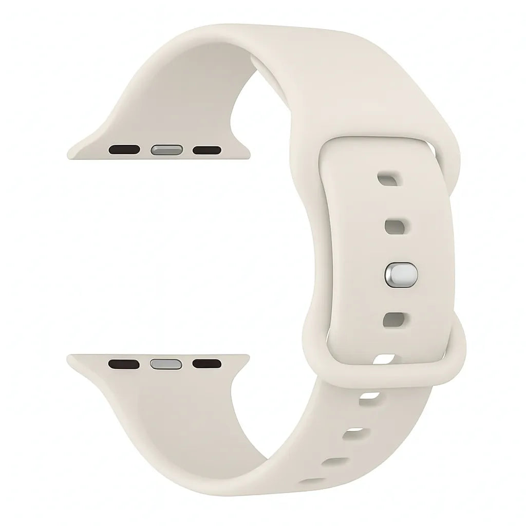 Apple Watch Klassisches Silikonarmband (Beige)