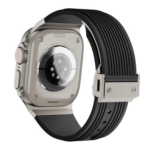 Apple Watch Liquid Elastisches Silikonband (Schwarz)