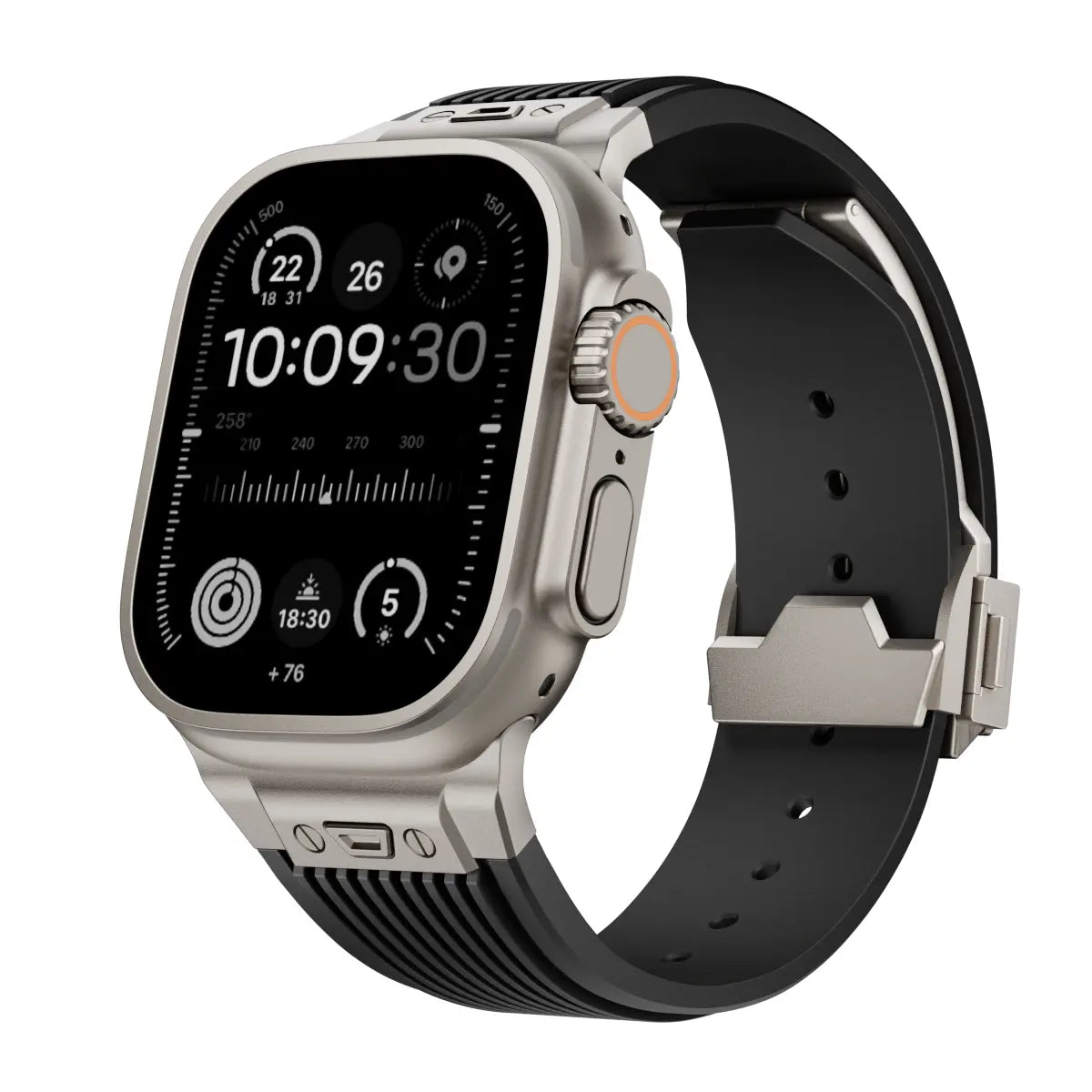 Apple Watch Liquid Elastisches Silikonband (Schwarz)