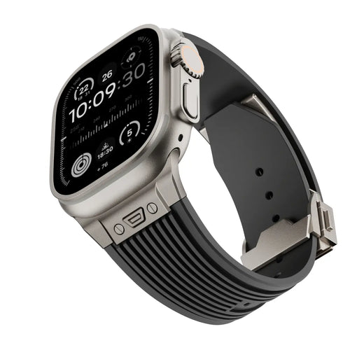 Apple Watch Liquid Elastisches Silikonband (Schwarz)