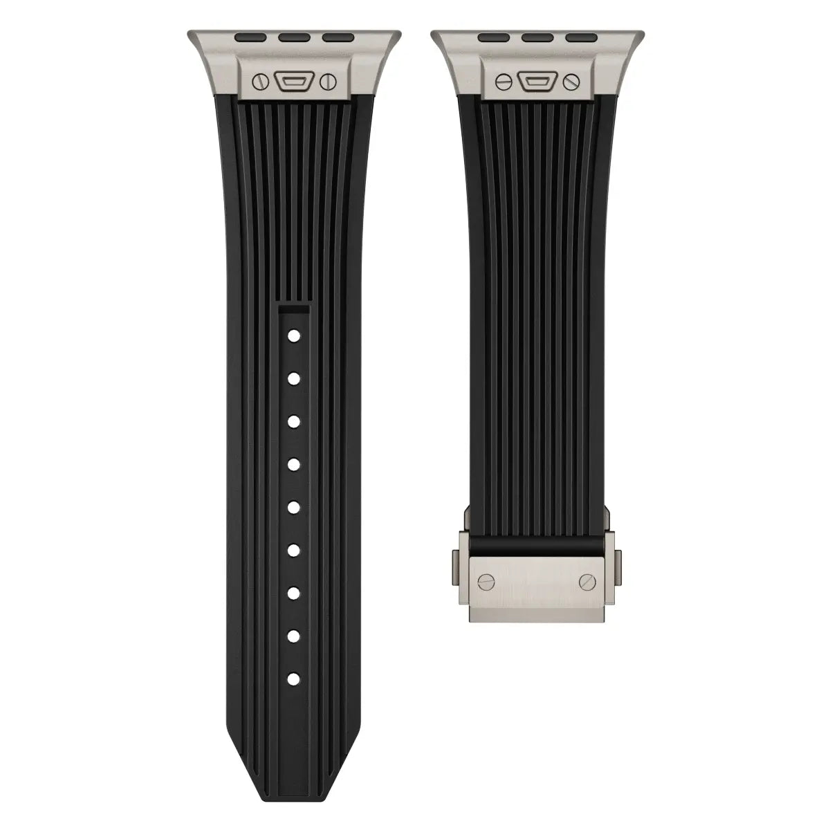 Apple Watch Liquid Elastisches Silikonband (Schwarz)