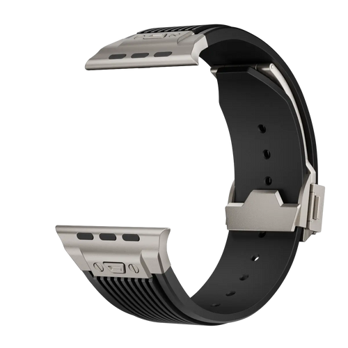 Apple Watch Liquid Elastisches Silikonband (Schwarz)
