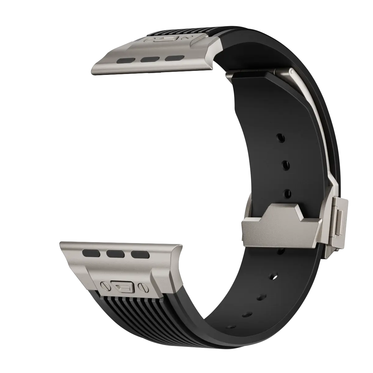 Apple Watch Liquid Elastisches Silikonband (Schwarz)