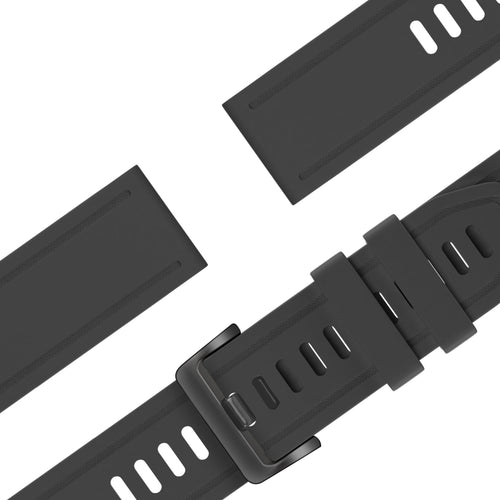 Bandz Garmin Approach S70 - 42mm Silikonarmband mit Schnalle (Schwarz)