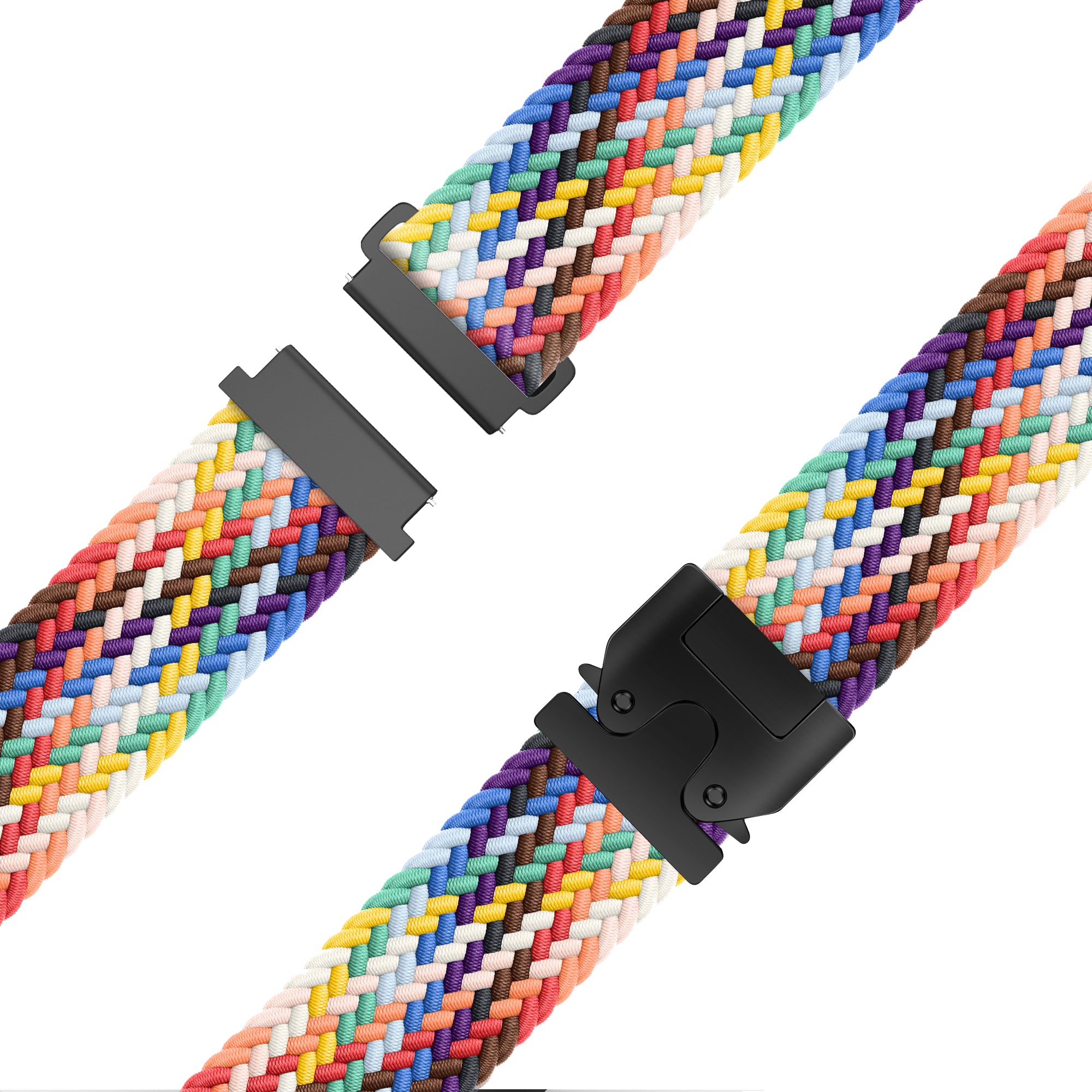 Bandz Garmin Vivomove 3s Geflochtenes Armband 'Parachute' (Regenbogen)