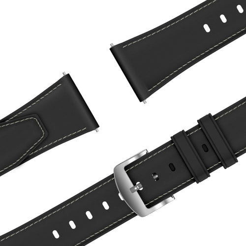 Bandz Gard Pro Health 4 smartwatch Lederarmband 'Easy Fit' (Schwarz)