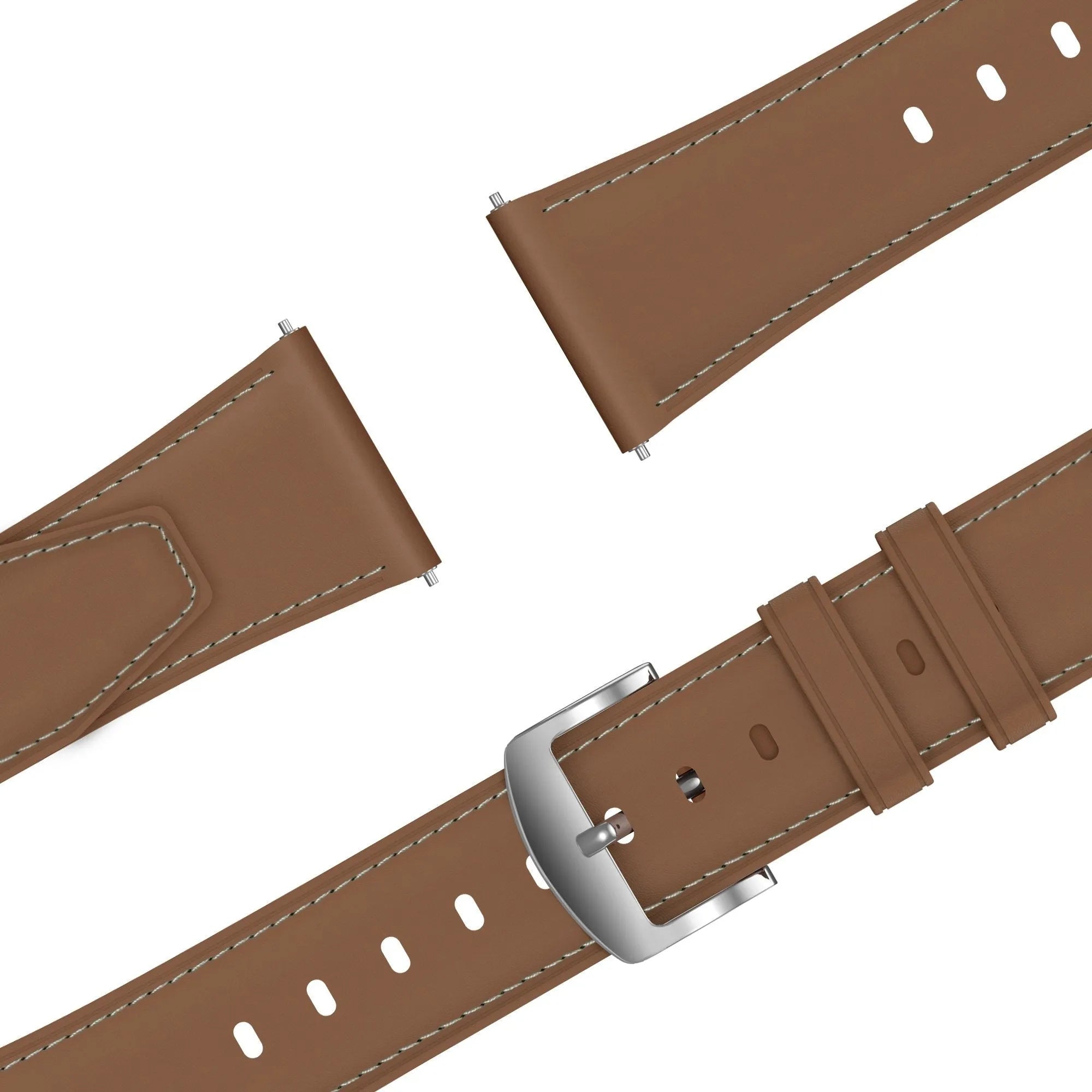 Bandz Oppo Watch X3 Leather Strap 'Easy Fit' (Brown)