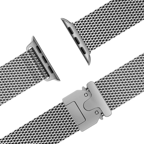 Bandz Apple Watch Ultra Milanese Loop Strap P-Buckle (Silver)