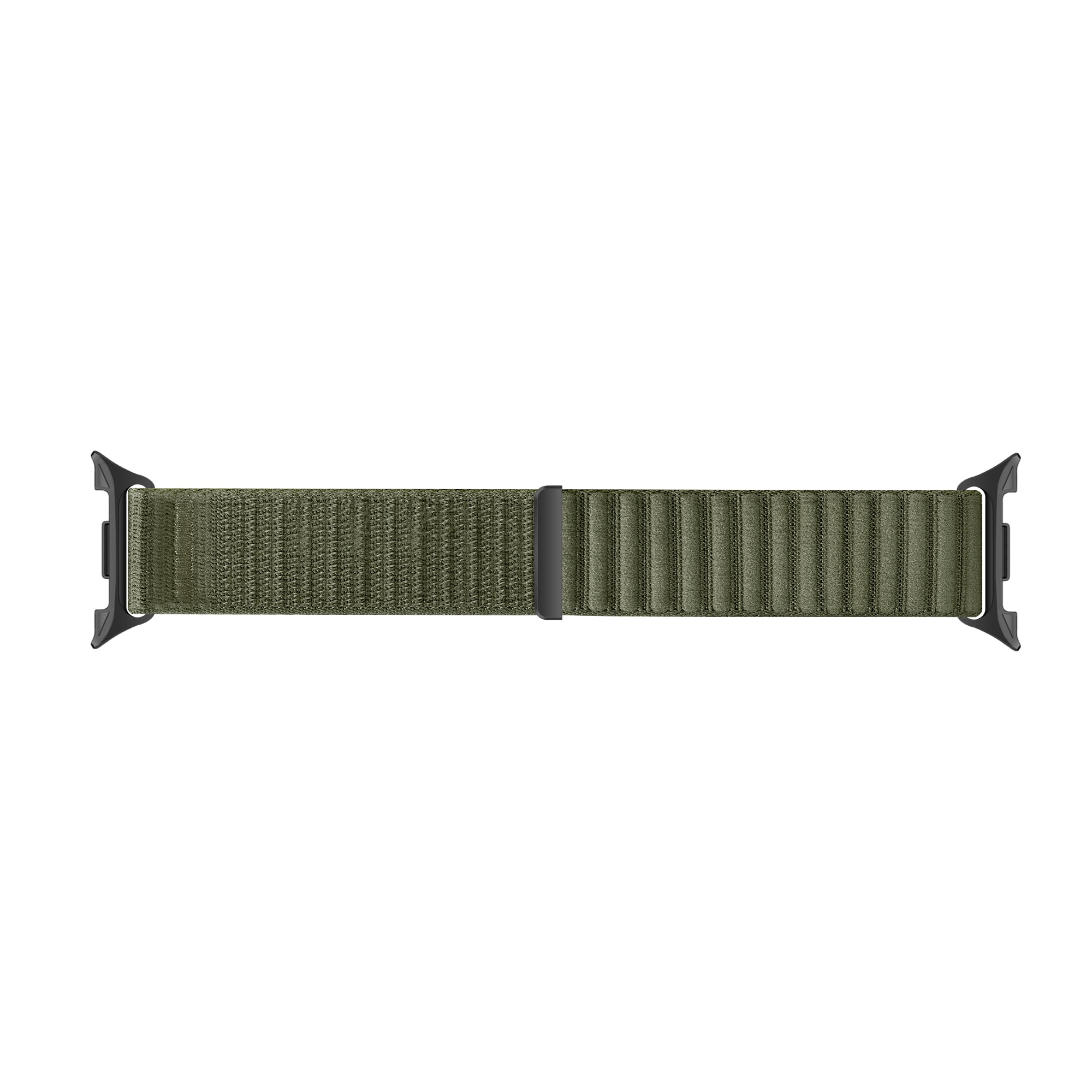 Samsung Galaxy Watch 8 - 40mm Wave Nylonarmband (Dunkel Grün)