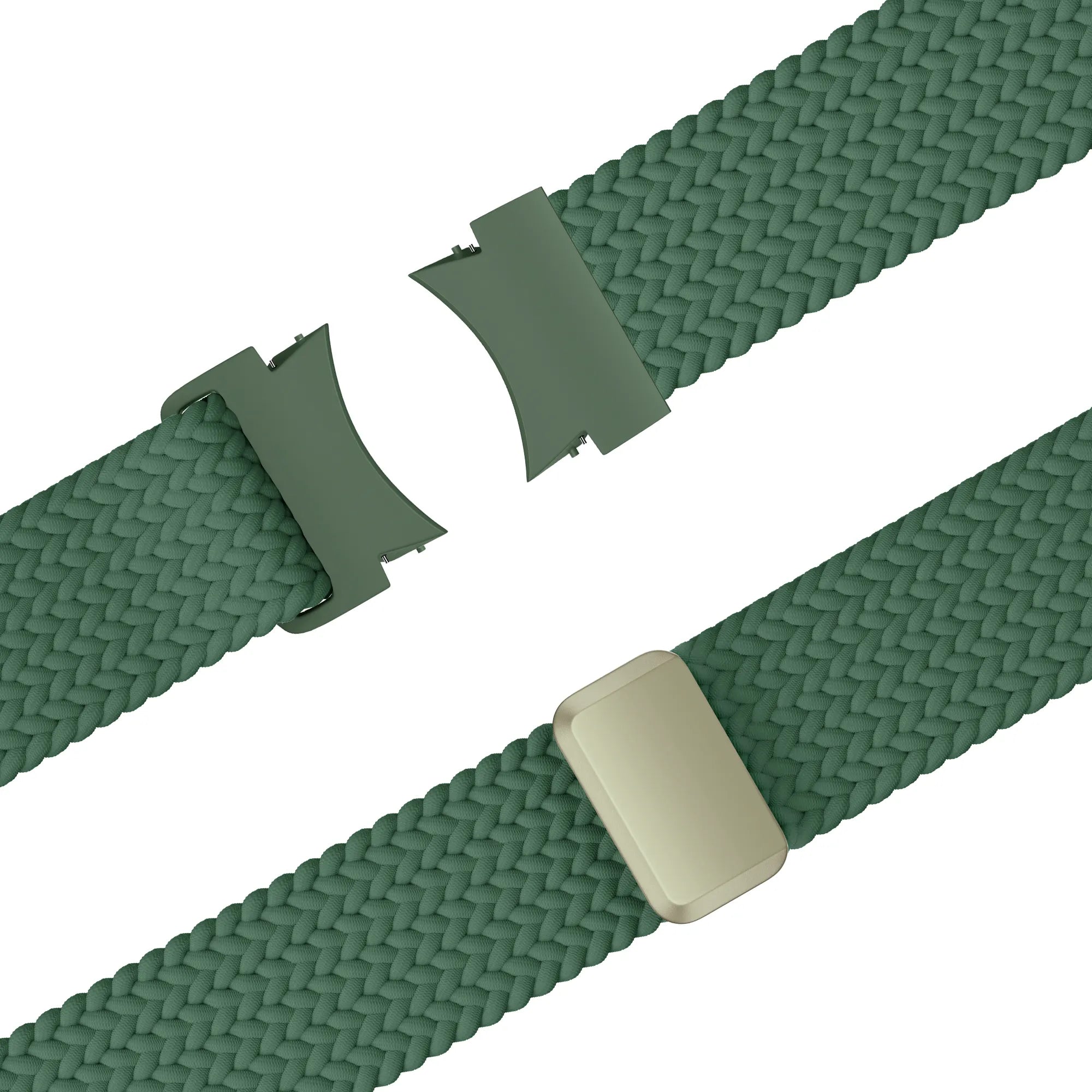 Bandz Samsung Galaxy Watch 4 Classic 46mm Braided Strap 'Easy Fit' (Green)