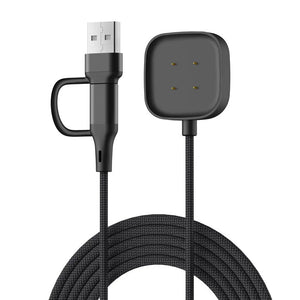 Strap-it USB-A & C 2in1 Braided Fitbit Versa 4 Charger