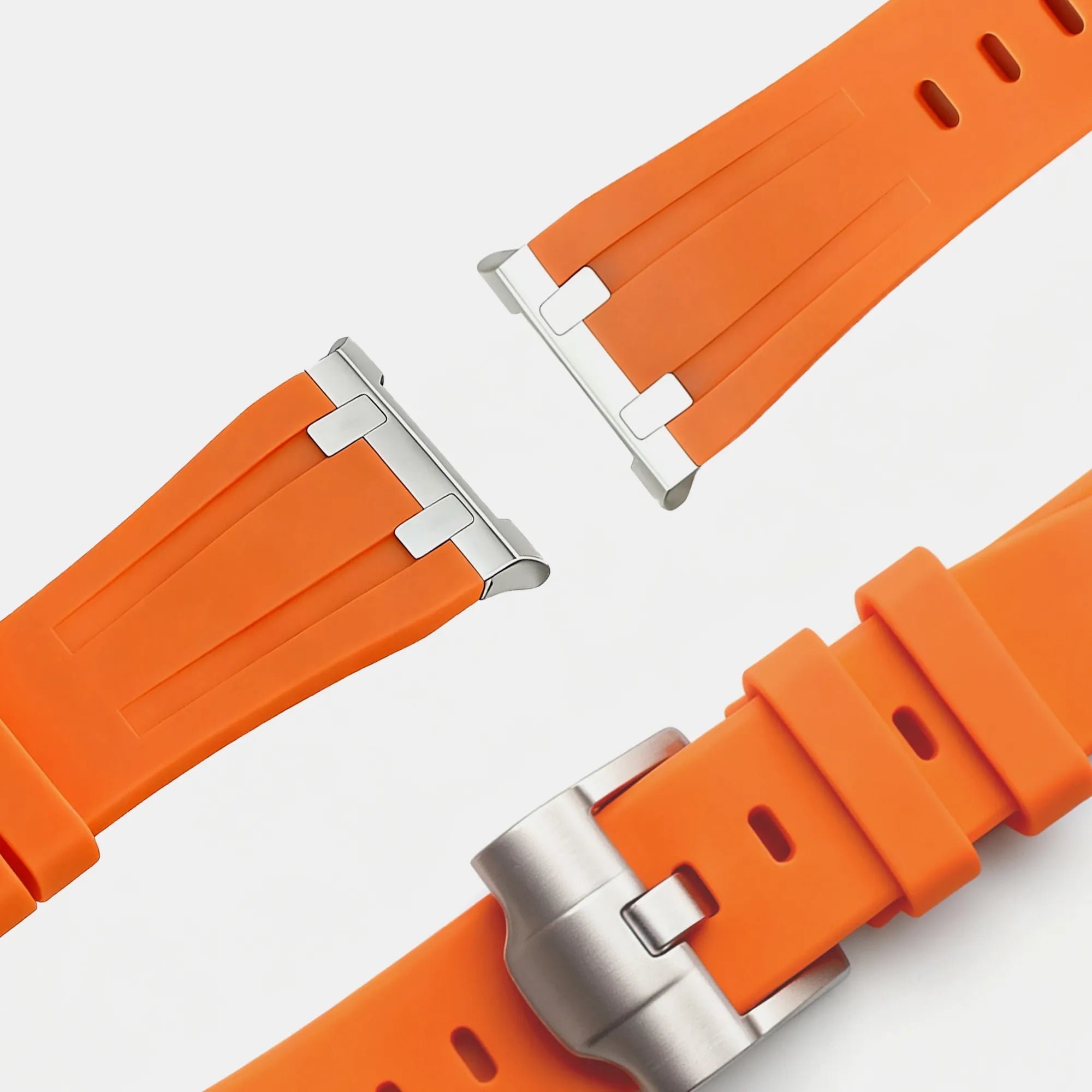 Bandz Samsung Galaxy Watch 8 - 40mm Silikonarmband 'Luxe Liquid' (Orange)