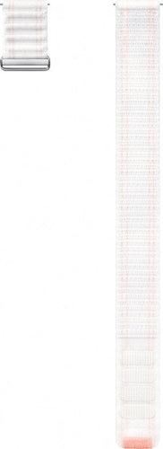 Nylon Fabric Strap, white, laid flat, separate parts, direct top view