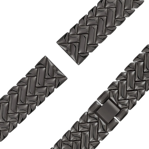 Bandz Garmin Venu 3s Metallarmband 'V-Type' (Schwarz)